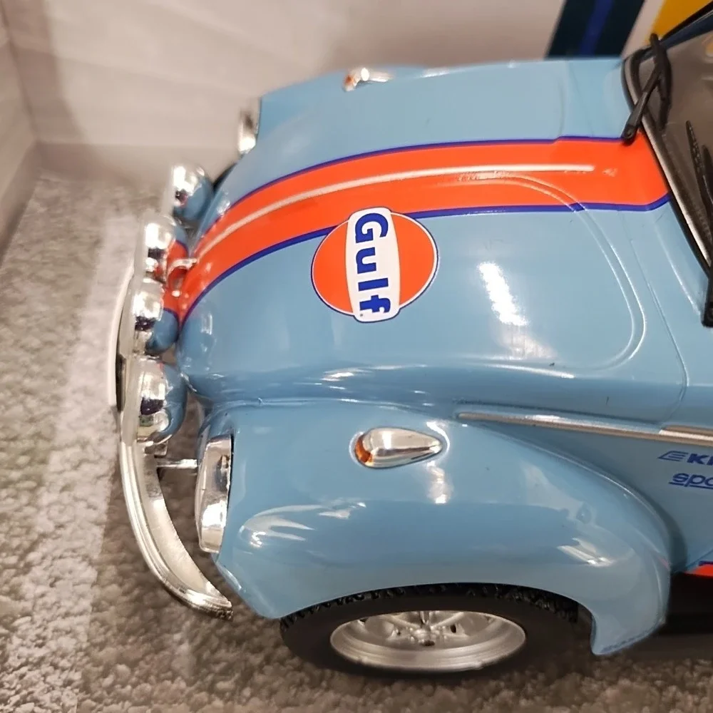 1:18 Solido Diecast Blue Volkswagen Beetle 1303 #7 GULF Rally Cold Balls 2019